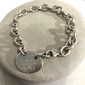 Bracciale Monogramma Argento Sterling Catena Pesante 925 - Foto 1 di 4