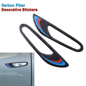 Carbon Fiber Car Side Turn Signal Light Frame Trim Cover For BMW E90 2005-2012 - Picture 1 of 7