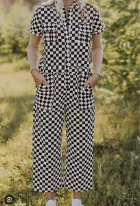 Roolee Kids 13/14 Far Out Jumpsuit Black and White - Picture 1 of 5