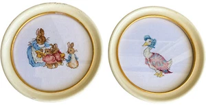 Beatrix Potter Peter Rabbit & Jemima Puddleduck Framed Counted Cross Stitch - Picture 1 of 6