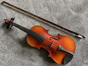 Antique Vintage Violin Antonio Stradivari Copy Antonius Stradivarius 3/4 & Bow - Bild 1 von 24
