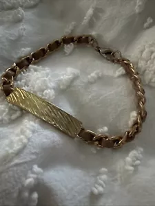Estate Find Gold Color ID Bracelet - Picture 1 of 3