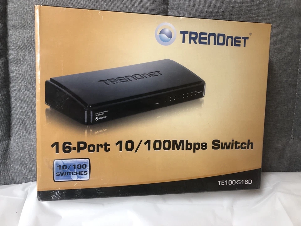 TRENDnet 16-Port 10/100Mbps Fast Ethernet Switch SEALED NEW - Image 1 of 4