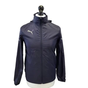 Puma Navy Blue Lightweight Sports Hooded Jacket Uk Boy's Size XL G773 - Picture 1 of 5