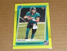 2021 Panini Donruss TREVOR LAWRENCE PRESS PROOF YELLOW ROOKIE JAGUARS #251 A5299