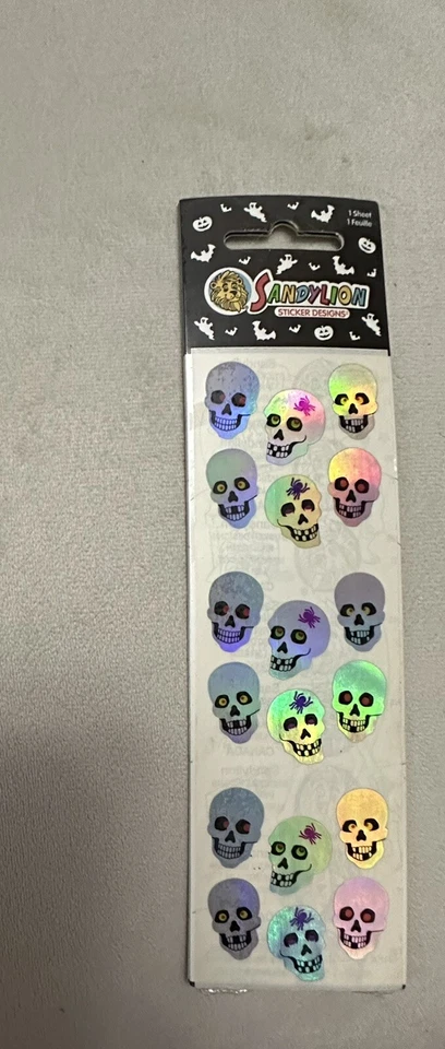 Pegatinas vintage de lámina de calavera de Sandylion Foto 1 de 2