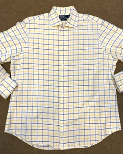 Polo Ralph Lauren Oberhemd Herren 17,5 XL Regent Fit kariert Langarm Knopf - Bild 1 von 7