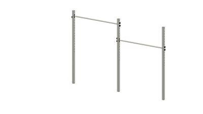 MARKENLOS Turnreck Edelstahl Doppelreck Reck Reckstange Turnstange Starke Ausführung DRS-3