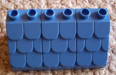 3 bloques de techo de tejas Lego Duplo 1x2 azul Foto 1 de 2