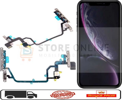 For iPhone XR Power Flex Cable Volume Buttons & Mute Switch With Brackets - Image 1 of 2