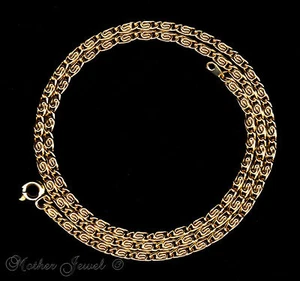 50CM 18CT YELLOW GOLD GP NECKLACE MENS WOMENS UNISEX DESIGNER CHAIN 20 INCHES - Picture 1 of 5