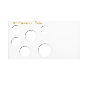 Porta 6 monedas White Capital Plastics EE. UU. Juego de aniversario con dólar pequeño 1c-$1 - Imagen 1 de 2