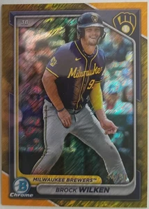 2024 Bowman Chrome Prospects Gold Shimmer Refractor /50 Brock Wilken - Bild 1 von 2