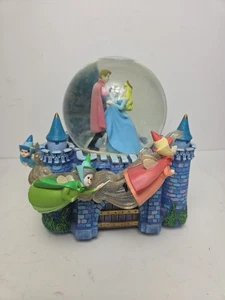 Disney Sleeping Beauty Musical Snow Globe Once Upon A Dream Castle Damaged - Picture 1 of 11