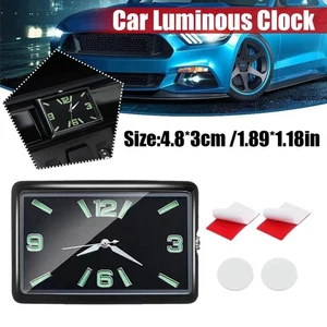 Leuchtende Mini Quarz Analog Uhr Stick-On Uhr für Auto Dash Boot Motorrad✲ - Picture 1 of 5