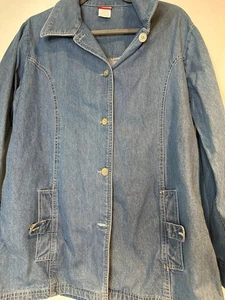 Tudor Court Damen Large Denim Blazer Preppy Academia Western Chic Lagenlook Y2K - Bild 1 von 8