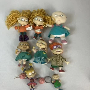Lot 8 1997 Rugrats Toy Nickelodeon Angelica Phil Lill Chucky Plush VTG ORNAMENT - Picture 1 of 17