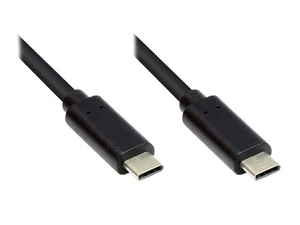 3x Lade- und Datenkabel USB 3.1 (Gen.1), USB-C Stecker beidseitig, CU, schwarz,  - Afbeelding 1 van 1