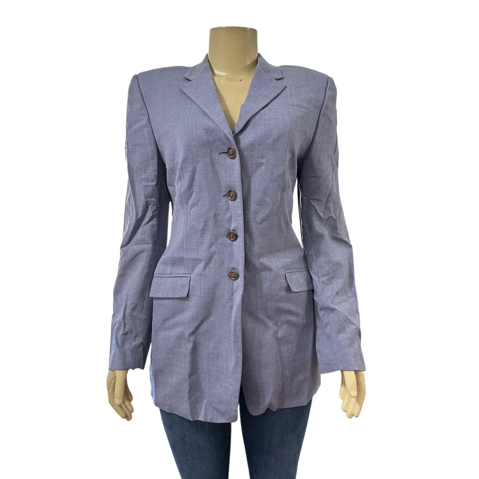 Piazza Sempione Womens Wool Blend Blazer Jacket Size IT 44 Quiet Luxury 80s - Image 1 of 4