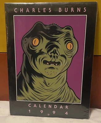 仍然密封的查尔斯·伯恩斯(漫画艺术家/漫画家)1994 年日历 — 第 1/4 张图片