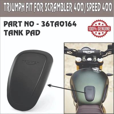 Genuine Black Tank Pad Fits For Triumph Scrambler 400x & Speed 400 - 36TA0164 - Image 1 of 4