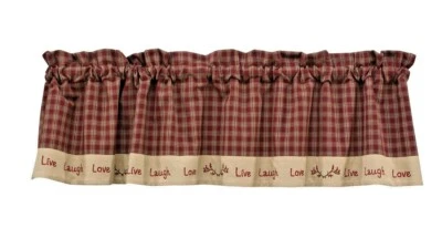 PD Sturbridge Wine Live Lined Valance - Image 1 of 4