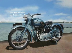 Triumph Thunderbird, motocicleta tamaño A3 estampado edición limitada - Imagen 1 de 1