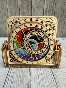 De Colección Praha Praga Reloj Astronómico 3D Diseñado Madera Posavasos Set 6 Souvenir - Imagen 1 de 10