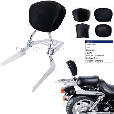 Respaldo Sissy Bar cromado con portaequipajes para Honda Magna 750 VF750 1994-2003 Foto 1 de 4