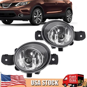 LED Bumper Fog Light Driving Lamp Clear Lens For Nissan Rogue Sport 2017-2019 - Foto 1 di 21