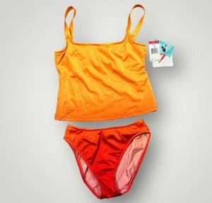 Speedo Ombré Tankini Swimsuit Size 10 Chlorine-Resistant MSRP $78 Women’s USA - Picture 1 of 11