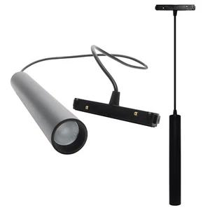 Faretto pendente track magnetico LED 12W CCT sospensione binario luce tavolo 48V - Foto 1 di 6
