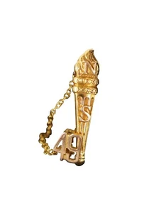 1949 Jostens 10K Yellow Gold Junior Honor Torchiere Lapel Pin Tie Tac 2g 1" - Picture 1 of 9
