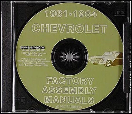 Chevy Montaje Manual CD Impala Bel Aire Biscayne 1961 1962 1963 1964 Chevrolet - Imagen 1 de 1