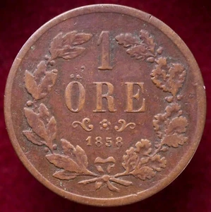 Sweden 1 Ore 1858 (L0703) - CA-B - Picture 1 of 2
