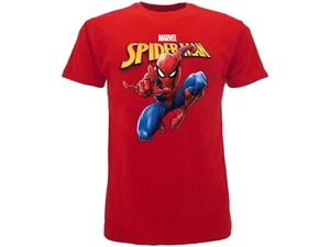 T-Shirt Spiderman Originale Spiderman Uomo Ragno Ufficiale Rossa Maniche Corte - Foto 1 di 1