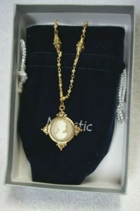 Vintage MAJESTIC viktorianische zwei STRANd HALSKETTE mit künstlicher Kamee  - Bild 1 von 11