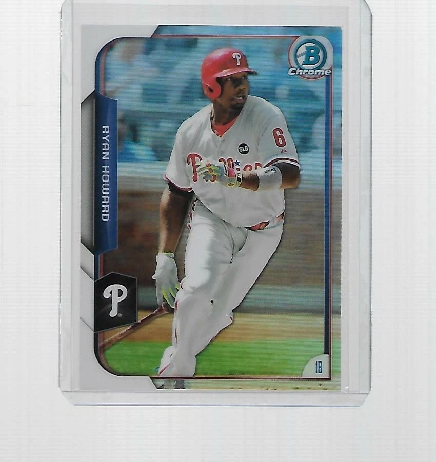 2015 BOWMAN CHROME BASEBALL RYAN HOWARD REFRACTOR #18 (293/499) - Image 1 of 1