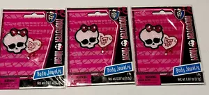 MONSTER HIGH SKULLETTE GLITTER BODY JEWELRY STICKER CONFEZIONE DA 3 - Foto 1 di 4