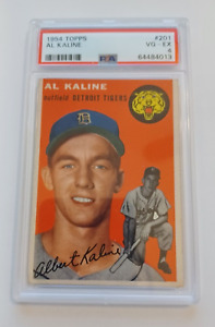1954 Topps Al Kaline #201 Rookie Card RC Detroit Tigers MLB Graded PSA 4