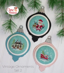 Ornamenti vintage - set due ~ fiori di ciliegio - Foto 1 di 1