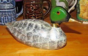 MALLARD DUCK Enamelled Figurine Sculpture - Picture 1 of 6
