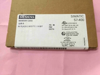Siemens  6ES7952-1KL00-0AA0 SIMATIC S7 MEMORY CARD S7400 LONG VERSION 5V 2MB NEW - Image 1 of 2