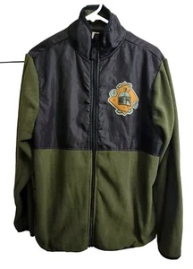 Disney M Men Green Fleece Full Zip Jacket Star Wars Boba Fett Nice - Picture 1 of 11