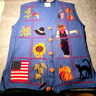 Colete Suéter Feminino Vintage 1995 Grandma Core Susan Bristol Tamanho Grande - Imagem 1 de 4