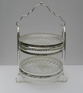 Etagere versilbert zweistöckig fein verziert - neu - Bild 1 von 1