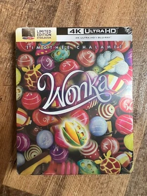 Wonka w. V2 Steelbook (4K UHD + Blu-ray, 2023, EU Import, Region Free) *NEW* - Image 1 of 4