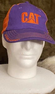Blanchard Machinery CAT Hat Purple Orange Clemson Mesh Back Adjustable Cap Hat - Picture 1 of 10