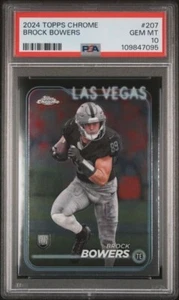 Brock Bowers 2024 Topps Cromo #207 - Rookie RC - PSA 10 - Imagen 1 de 2