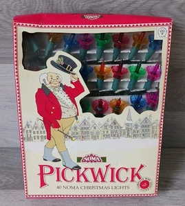 Cadena de luces de Navidad Pickwick 40 Noma enchufe ajustado multicolor vintage - Imagen 1 de 20